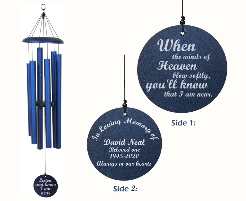 Personalized Corinthian bell Memorial wind chimes custom Etsy