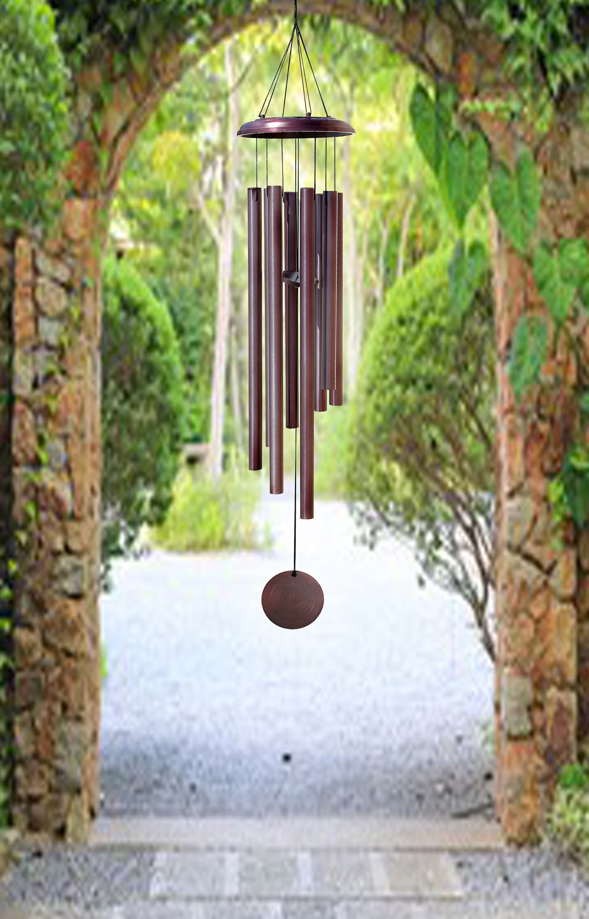 8 Metal Tubes bronze Wind Chimes for new home 30 Inches Etsy