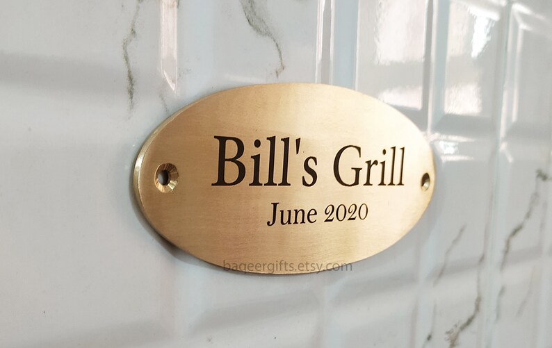 Personalized custom engraved Front door sign brass plaque Etsy