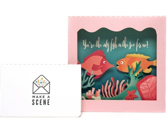 Under the Sea Anniversary Pop-Up Card, 3D Handmade Card