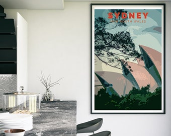 Sydney - NSW  |   Art Print   |  Block Colour    |   Digital Print