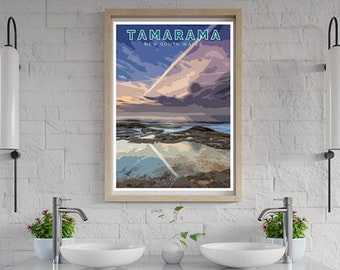 Tamarama - NSW  |   Art Print   |  Block Colour    |   Digital Print