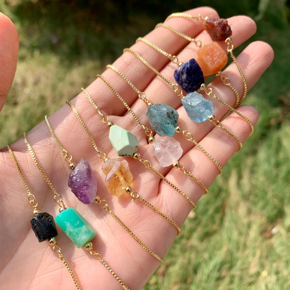 Gemstone charm bracelet deals