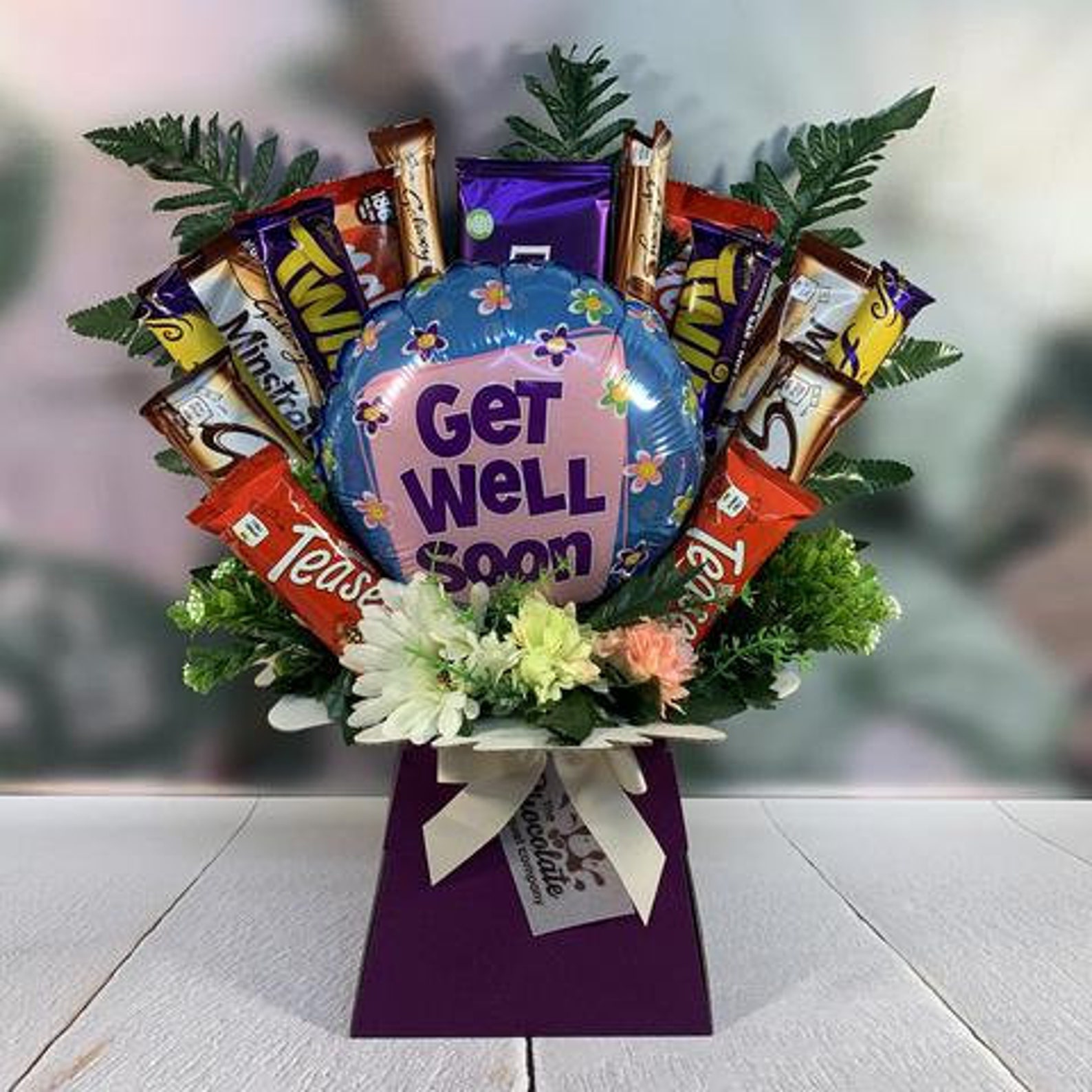 The 'Get Well Soon' Chocolate Bouquet with Balloon Etsy