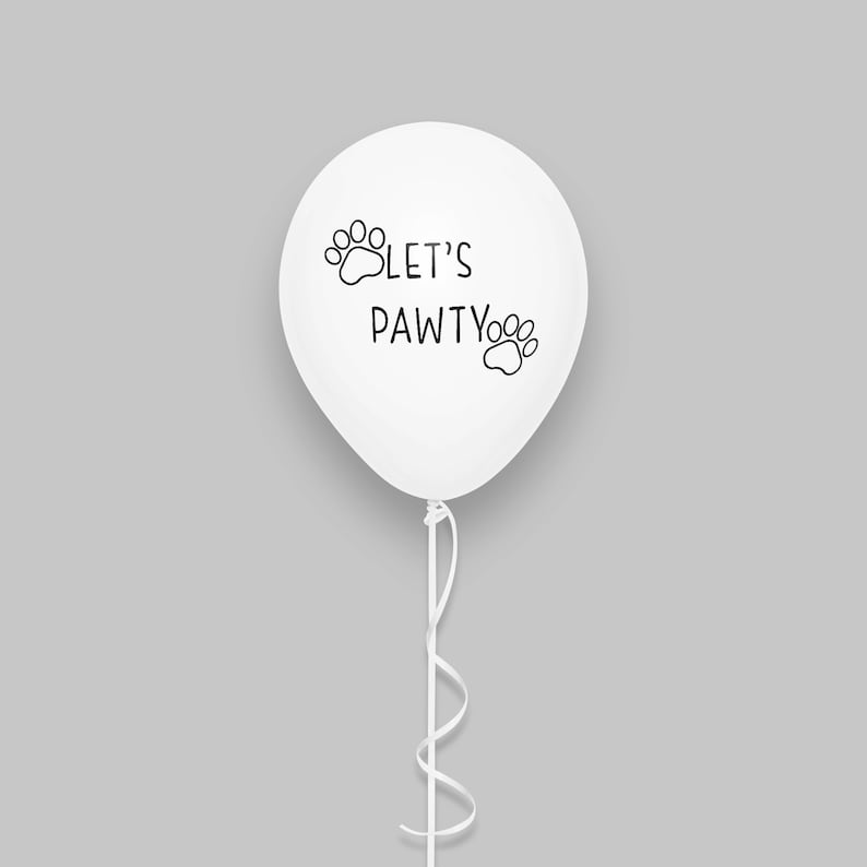 Let's Pawty Dog Party Balloons Pet Birthday Dog Party Supplies Decor