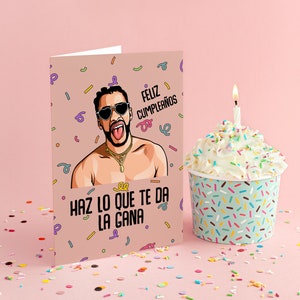 Bad Bunny Greeting Card | Conejo Malo | El Ultimo Tour del Mundo | Un Verano Sin TI | Bad Bunny Accessories | Bad Bunny Party