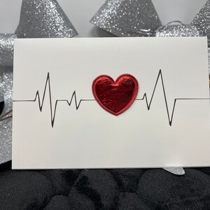 Valentine Karte Herzfrequenz Liebe