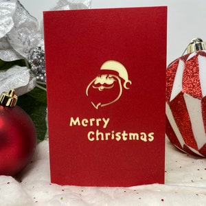 Navidad Año Nuevo POP-UP Tarjeta Santa Sleigh Vacaciones