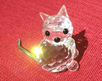 Figurine Chat Cristal Etsy
