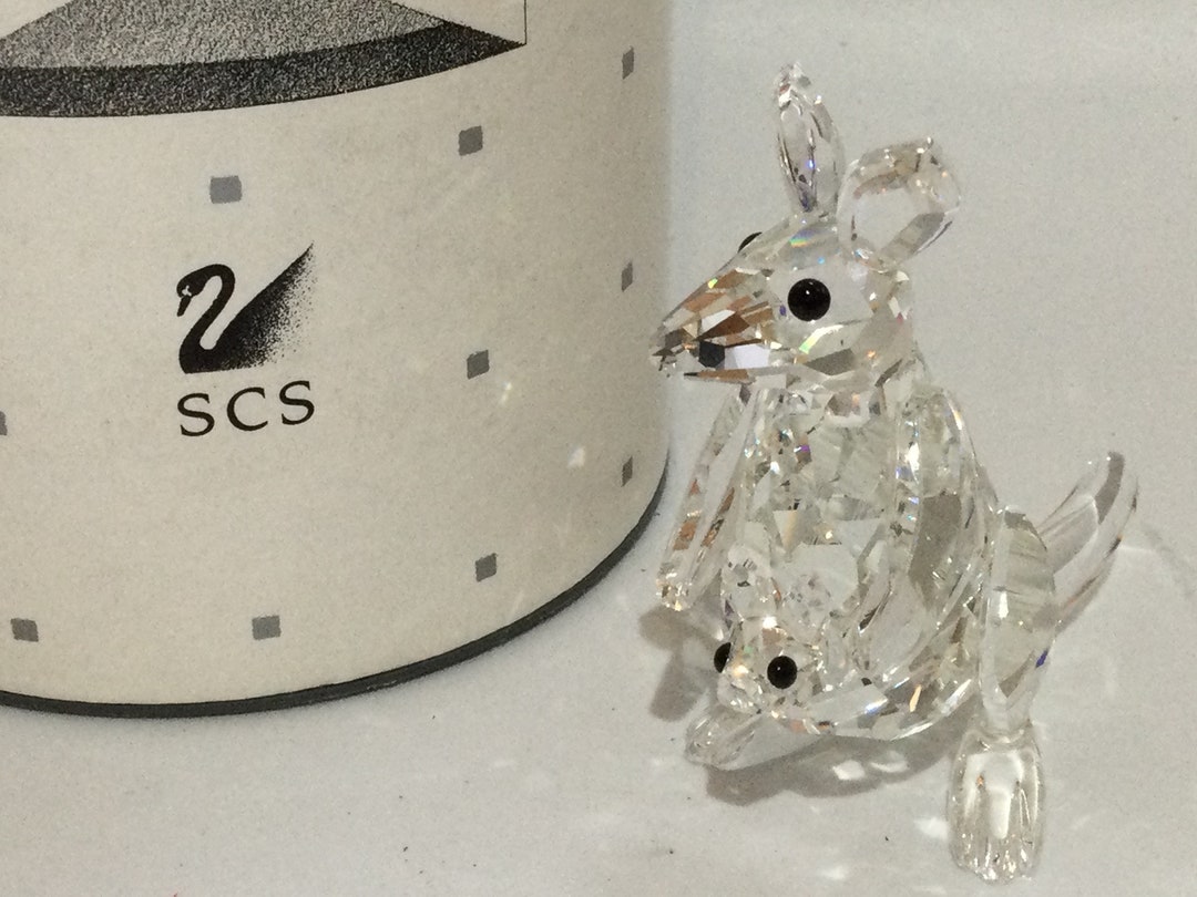 BOXED Swarovski Crystal KANGAROO & JOEY Figurine 181756 Etsy