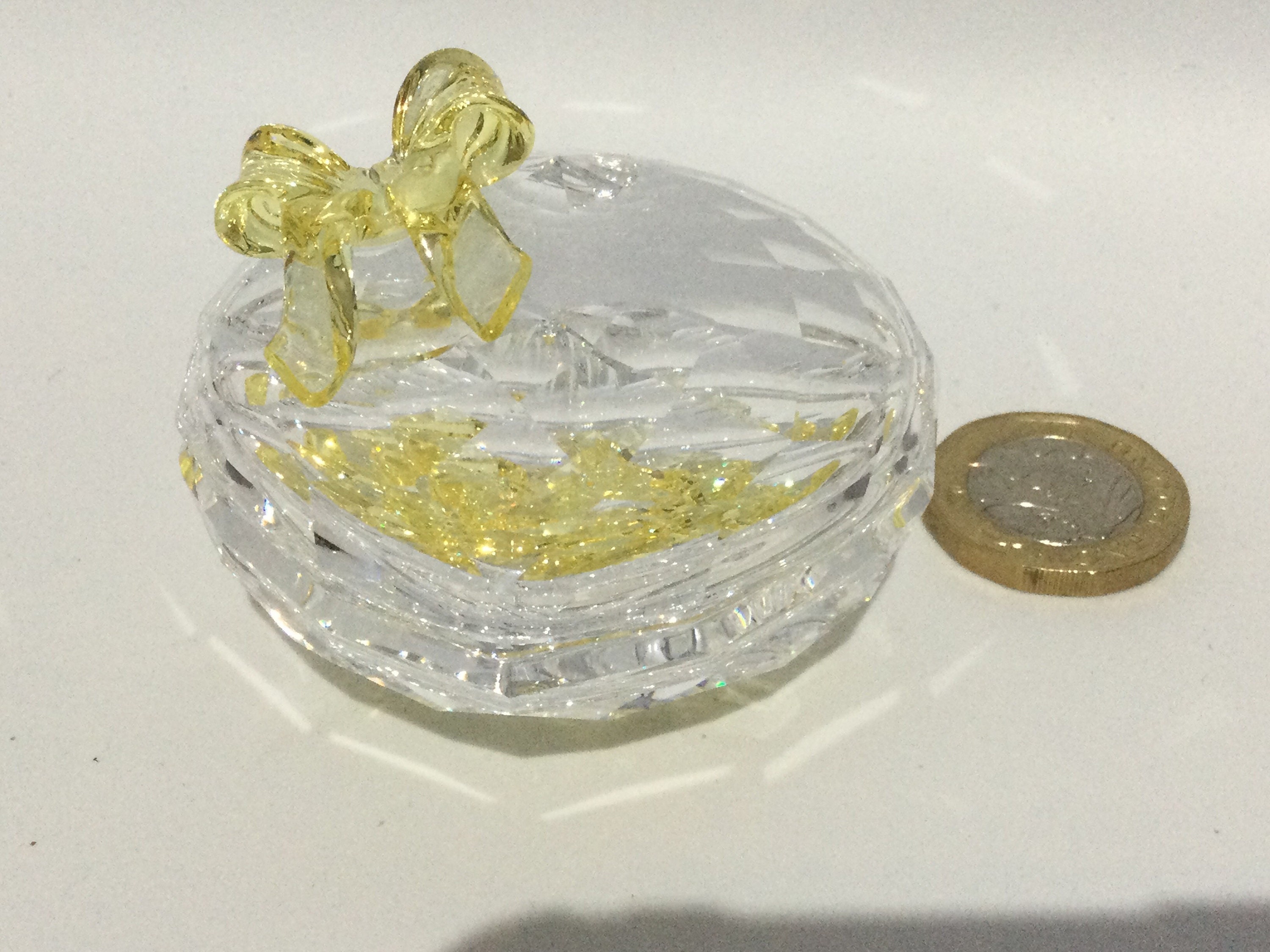 BOXED Swarovski Crystal HEART Trinket Box filled with hearts Etsy