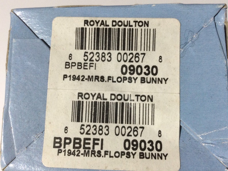 Vintage 1989 Beatrix Potter \u201cMrs Flopsy Bunny\u201d