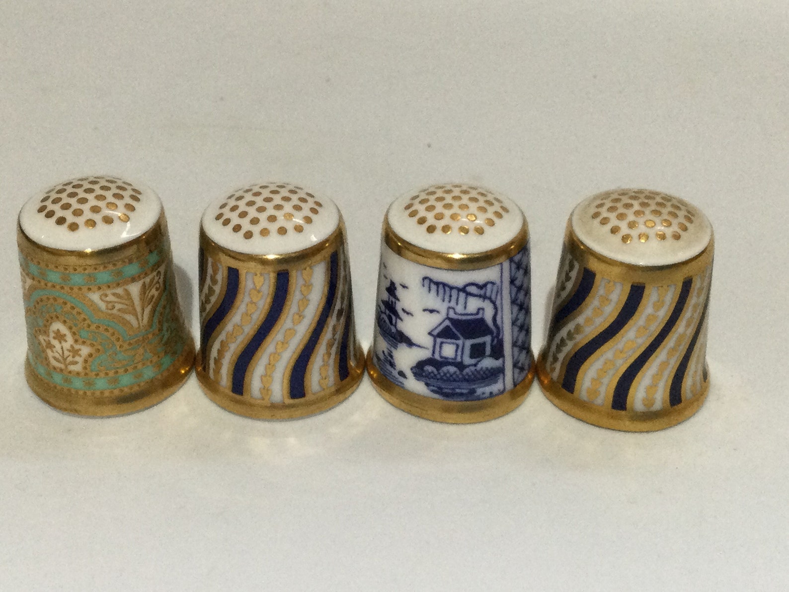 Royal Crown Derby 12 THIMBLES With STAND Etsy