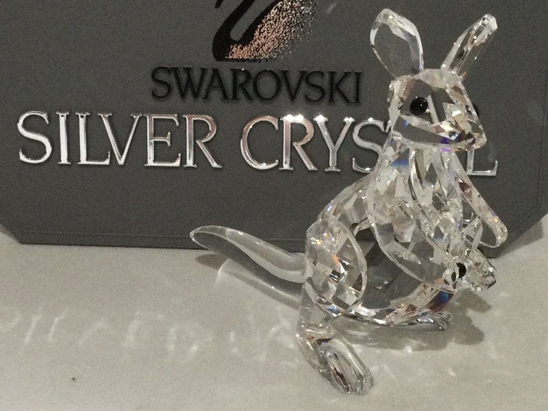 Swarovski Crystal KANGAROO & JOEY Figurine 181756 Etsy