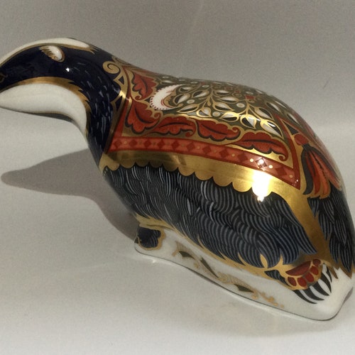 BOXED Royal Crown Derby MOONLIGHT BADGER shops Paperweight