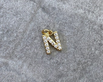 Anfangsbuchstaben Anhänger nur - 18k vergoldet | Personalisierte Halskette, Schmuck Name, Anhänger Halskette, Anfang Charme