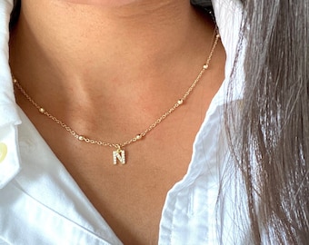 Initial Necklace - Etsy UK