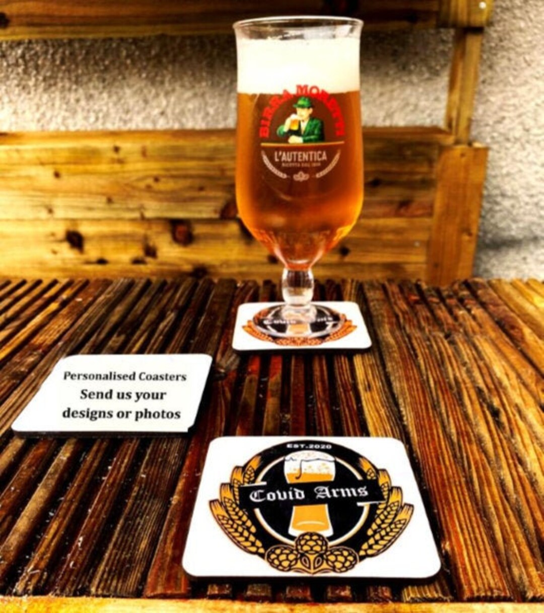 Custom Beer Mats 4 in a Pack / Personalised Beer Mats / Home Etsy UK