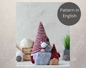 Tomte gnome, fairy gnome, plush pattern, cute crochet pattern