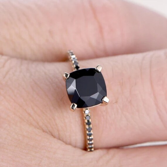Obsidian clearance engagement ring