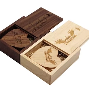 Personalized USB 3.0 Flash Drive with Engraving, Memory Stick 4/16/64/128GB, Unique Business or Wedding Gift for Him with Box