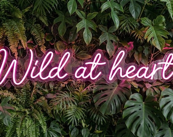 Wild At Heart – Urban Jungle – Individuelle LED-Neonlinie – Moderne Lichtdekoration für Zuhause, Bar und Geschäft | Neon Art Line