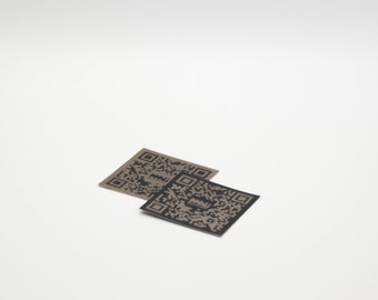 QR Code Flat Aluminum with Engraving - Scannable Menu - Restaurants - Bar Hotel PUB Placeholder - Fully Customizable
