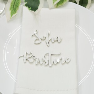 Custom Plexiglass placeholder / Wedding Tags Baptisms Events / Wooden name / Placeholders / Wedding / Made in Italy Wood