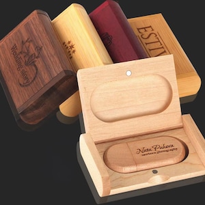 Personalized USB 3.0 Flash Drive with Engraving, Memory Stick 4/16/64/128GB, Unique Business or Wedding Gift for Him with Box