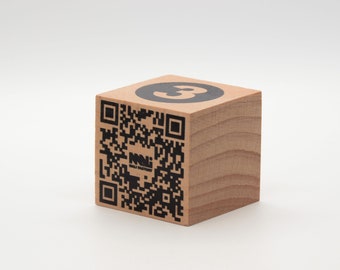 QR Code QUBE Faggio 4x4cm - Scansionabili Menu - Ristoranti - Bar - B&B - Hotel - PUB Segnaposto - Completamente Personalizzabile