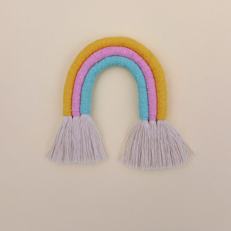 Wall Hanging Shelf for Baby Room Nursery Macrame Rainbow Etsy