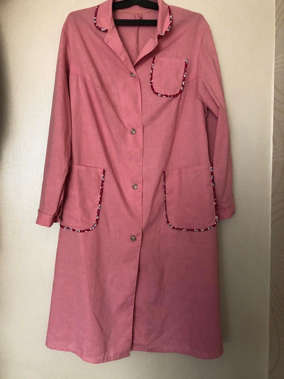 Soviet Work Jacket, pink robe, Russian Uniform wor