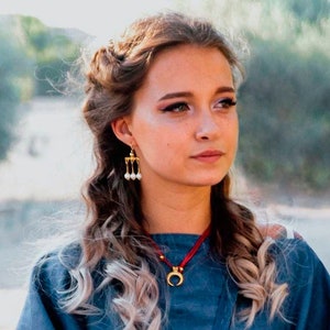 Crotalia, joyería romana antigua, joyería antigua, pendientes romanos, crotal, joyería histórica, pendientes de perlas, joyería vintage