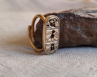 Joyas etruscas, joyas antiguas, anillo etrusco, anillo de cartucho, joyas históricas, joyas vintage, réplica de anillo de oro