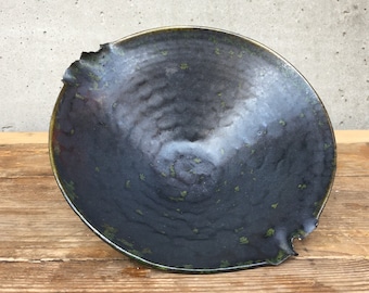 Delicate & fine studio pottery dish | unique edge treatment