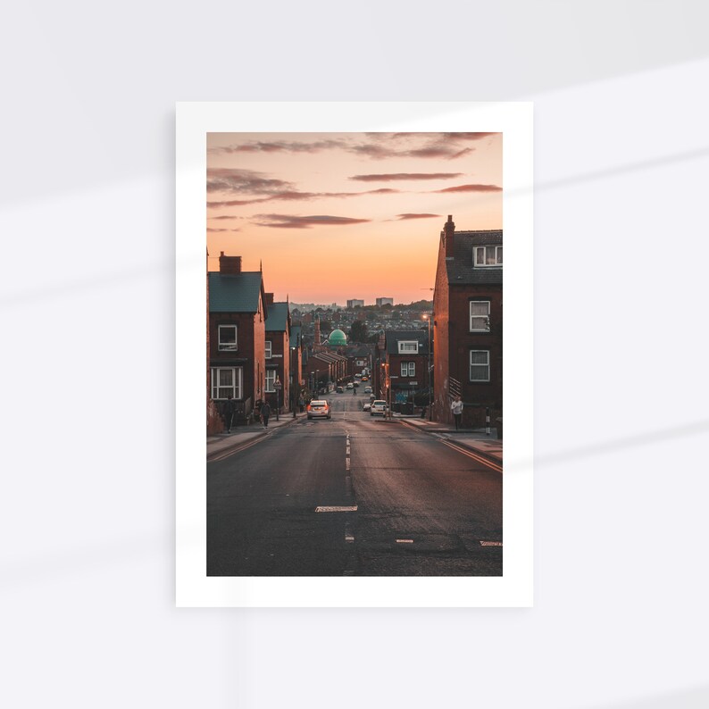 Leeds Hyde Park Photography Print, England Wall Art, UK City, Wall