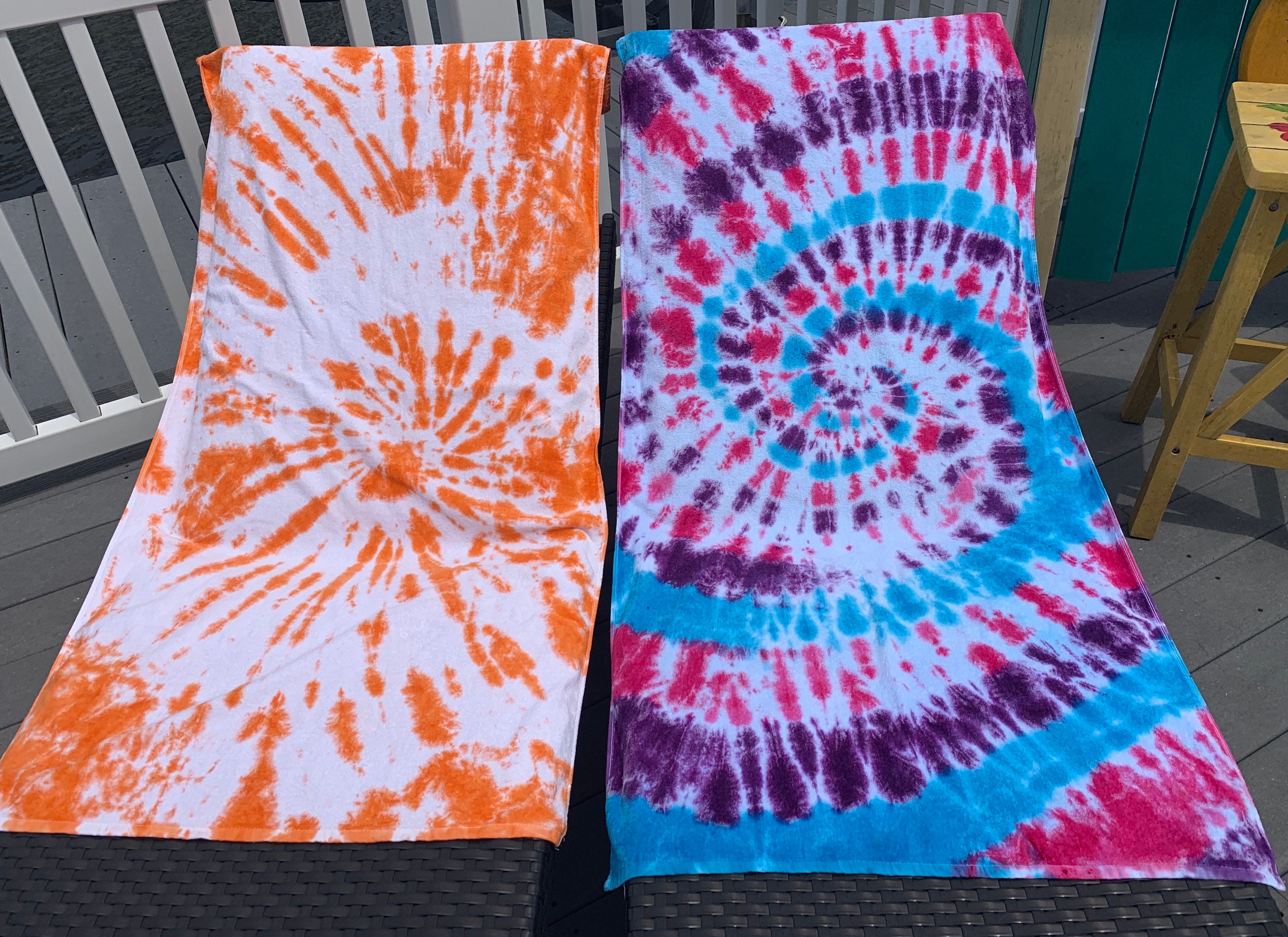 Tie Dye Beach Towel - Etsy