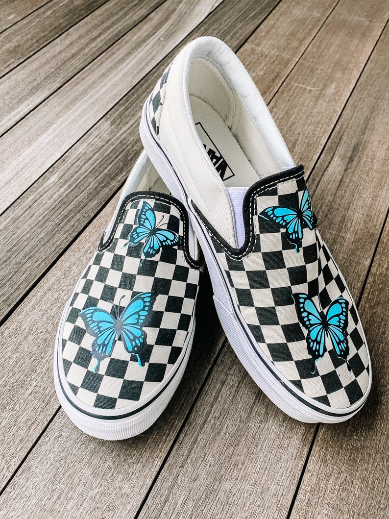 custom checkered vans