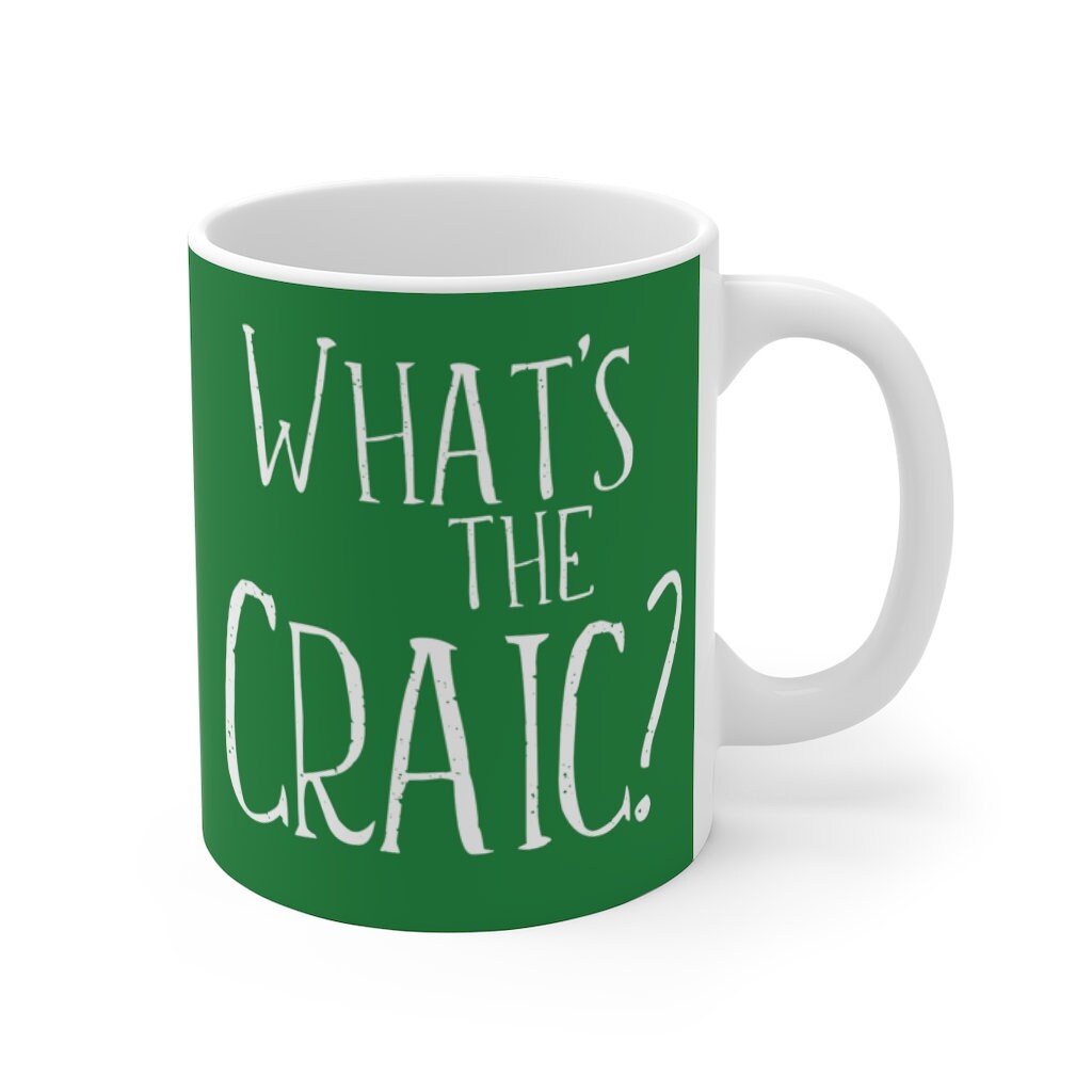 What's the craic mug funny Irish mug Ireland gift Etsy