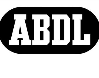 ABDL Vinyl Decal - Various Colors & Sizes