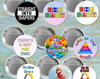 ABDL Button, Magnet, Keychain, and Mirror
