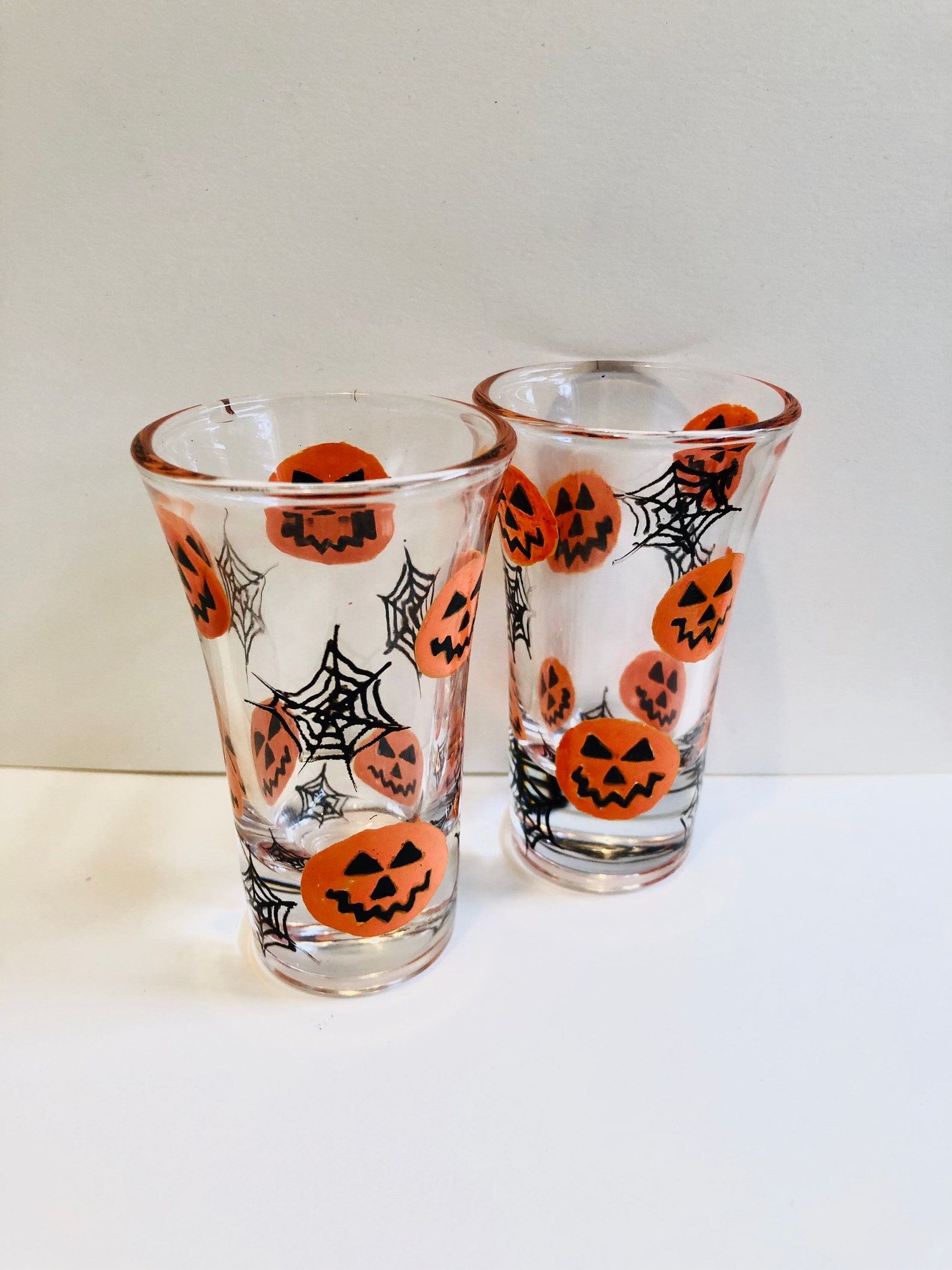 Hand painted Halloween shot glasses Etsy