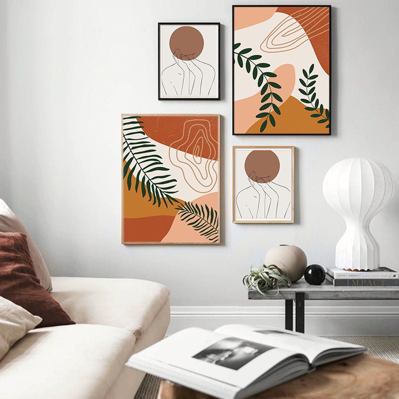 Set of 3 Prints Abstract Art For Gallery Wall Printable Etsy