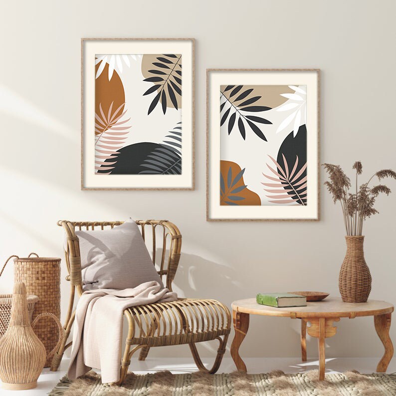 Set of 2 Prints Abstract Art for Gallery Wall Printable Etsy India