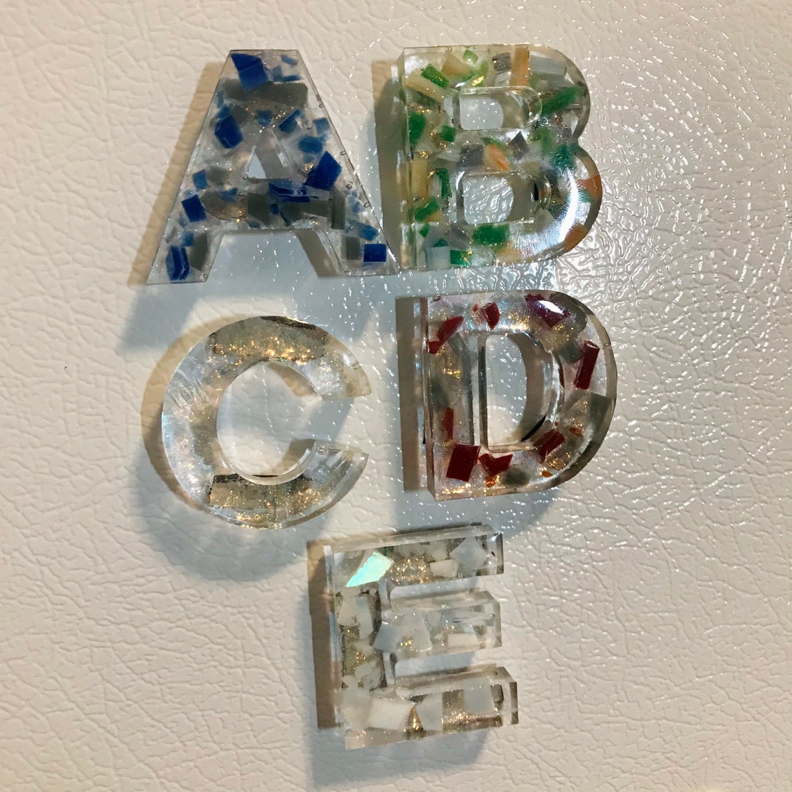 Deluxe Stained Glass in Resin Alphabet & Numbers 46 piece Etsy