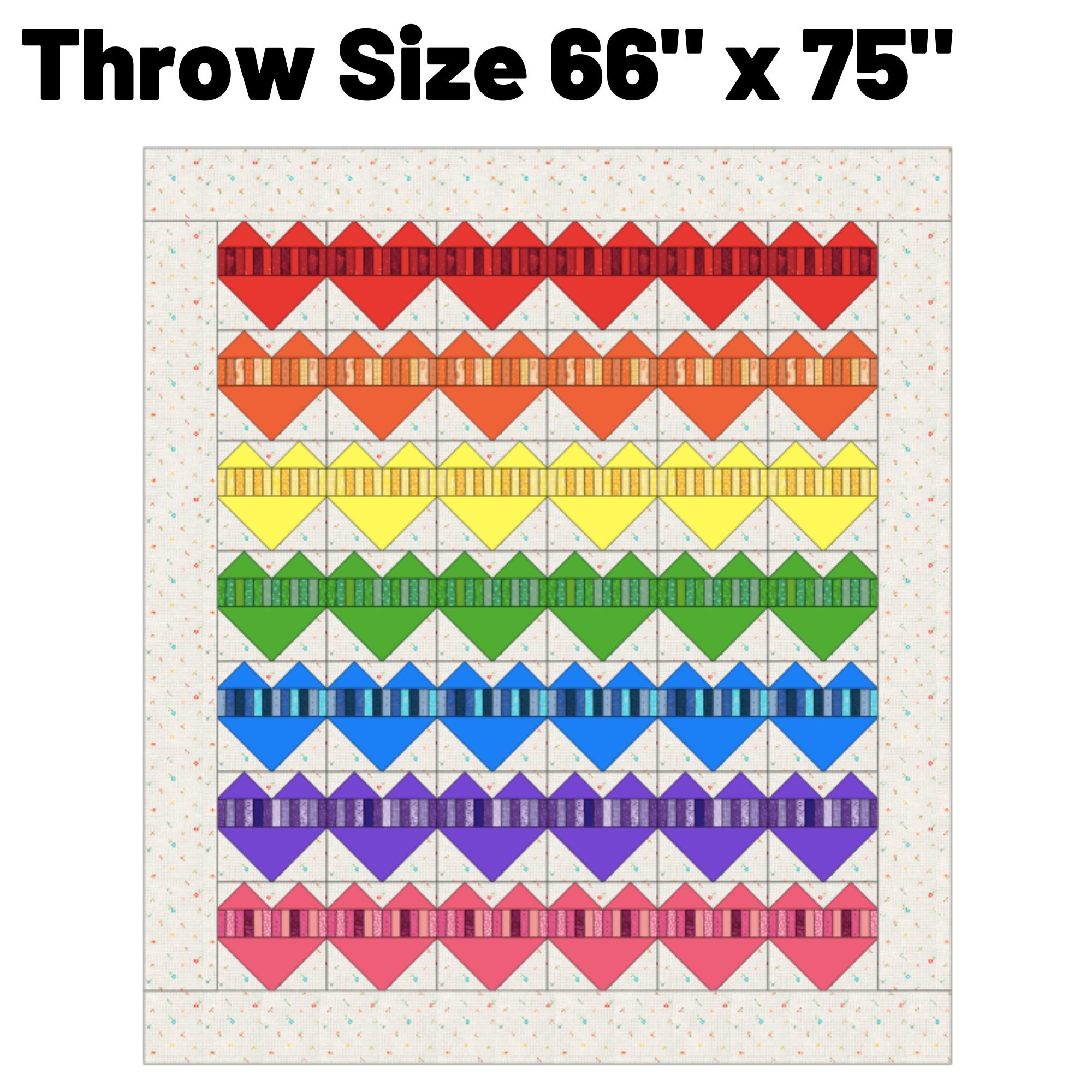 My Scrappy Heart Quilt Pattern Foundation Paper Pieced FPP Scrap