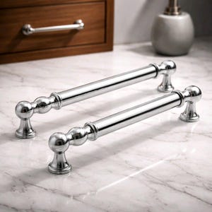 Maniglia per mobile in cromo lucido / Maniglia per cassetto con design a perno