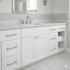 Classic Bar Cabinet Pull | Brushed Nickel, Ball Finial Drawer Handle