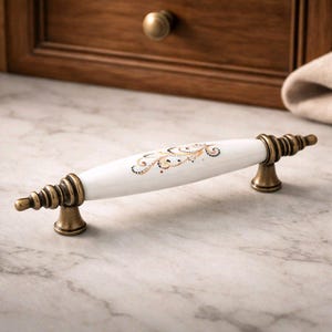 Porzellan Knäufe, Bronze Möbelknäufe, Bronze Möbelknäufe