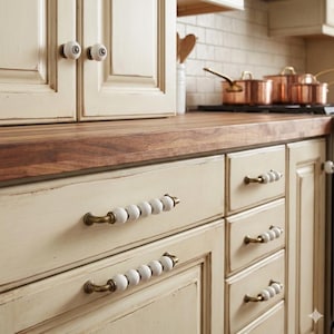 White Porcelain Bow Handle, Rustic Kitchen Cabinet Drawer Pulls, Zinc Alloy Furniture Hardware